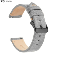 Verkauf Echtes Lederarmband 20 mm Universal-Uhrenband Grau