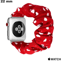 Armband Tissu Hart Apple Watch voor horloge 22mm Rode kwaliteit
