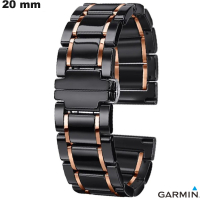 Armband Keramik Schwarz 20 mm Uhr Garmin # Versand in 24h