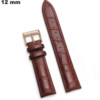 Uhrenarmband 12mm Echtes Leder Braun / Versand in 24h