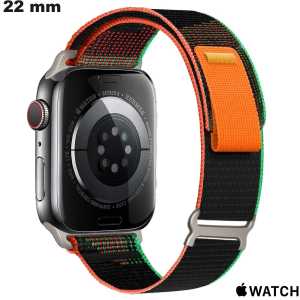 Pulsera reloj Negra Deportiva Yoga Nylon 22 mm Apple Watch barata