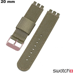 Bracciale 20 mm Swatch per orologio Verde Tessuto