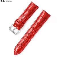 Armbanduhren Rot 14mm Echtes Leder / Kostenloser Versand ab 20€