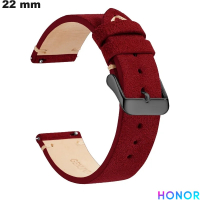 Edelarmbanduhr 22mm echtes Leder Honor Rot günstig