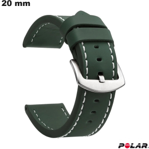 Klassisches 20 mm PU-Lederarmband Smartwatch Grün Polar günstig