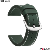 Klassisches 20 mm PU-Lederarmband Smartwatch Grün Polar günstig