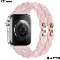 Armband Apple Watch 22mm Roze voor horloge Silicone goedkoop