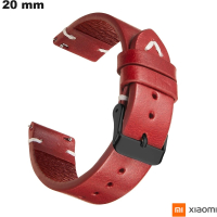 Armband 20 mm Echtes Leder Rot Xiaomi Smartwatch kaufen