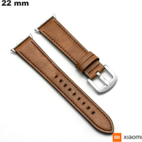 Uhrenarmband für Xiaomi Leder Braun 22mm ● Kostenloser Versand ab 20€