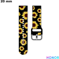 Black 20mm Silicone Bracelet for Honor Smartwatch Cheap