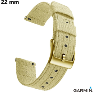Armband 22mm Textil Beige Garmin Uhr / Kostenloser Versand