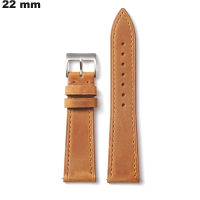 Armband Braun 22 mm Uhr Echtes Leder \ Einfache Montage