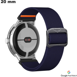 Pulseira de relógio inteligente Google Pixel Nylon Azul 20mm