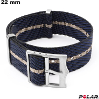Günstiges 22 mm Polar Nylon Smartwatch-Armband Blau