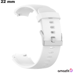 Bracelet Blanc Silicone 22mm Amazfit smartwatch