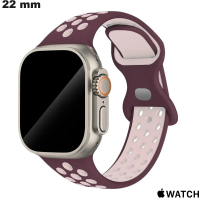 Bracelet Violet 22 mm Caoutchouc montre Apple Watch pas cher