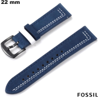 Verkauf echter Lederarmband für 22 mm Fossil Uhr Blau