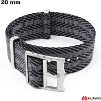 Armband kaufen geflochten Huawei Nylon Grau 20mm Smartwatch