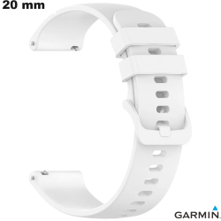 Armband aus Gummi 20 mm Garmin Weiß