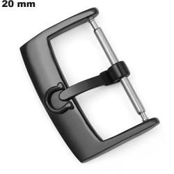 20 mm Stainless Steel Strap Black Buckle