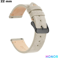 Armbanduhr 22 mm Honor Echtes Leder Beigefarben von hoher Qualität