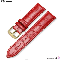 Echten roten Leder-Smartwatch-Armband 20mm Amazfit kaufen