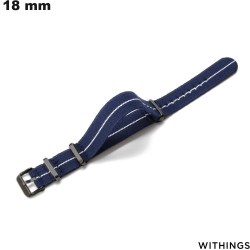 Bracelet de montre intelligente 18mm Tissu Bleu Withings
