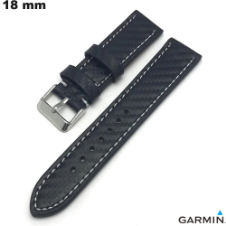 Bracelet Garmin Noir de smartwatch 18mm Cuir véritable