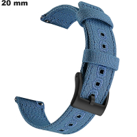 Armbanduhr Blau 20mm Vintage für Stoffuhr / Kostenloser Versand