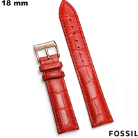 Armbanduhr Connected 18 mm Rotes Leder Fossil von hoher Qualität