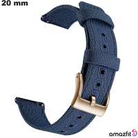 Armband Blau für 20 mm Amazfit Smartwatch aus hochwertigem Textil
