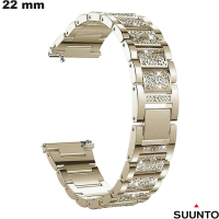 Armband horloge Metalen strass 22 mm Goud Suunto van kwaliteit