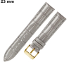 Armband 23 mm Grijs voor horloge Echt Leer: Gratis Verzendning