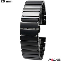 Armband Schwarz intelligente Uhr Polar Keramik 20 mm günstig