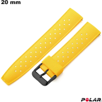 Armband Polar für Uhr Gelb Gummi 20 mm / Versand in 24h