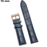 Armbanduhr 16 mm Echtes Leder Blau: Einfache Montage
