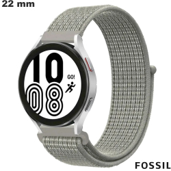 Bracelet 22mm Nylon Velcro Gris de montre Fossil