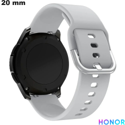 Bracelet Antisueur Silicone 20 mm de montre Honor Gris