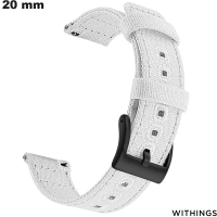 Armband Weiß Withings Vintage 20mm Stoff hochwertige Uhr