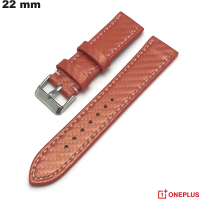 Armband 22 mm OnePlus Echtes Leder Orange günstige Uhr