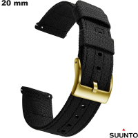 Armband Suunto Tissu horloge Zwart 20 mm \ Snelle Verzending