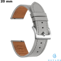 Armband Grau Echtleder für Smartwatch 20 mm Haylou günstig