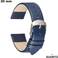 Blauwe Suunto leren armband 20 mm goedkope horloge