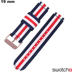 Bracelet Swatch pour montre Multicolore 19mm Nylon