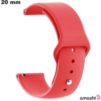 Armband 20 mm Rot Amazfit Gummi für günstige Uhr