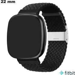 Pulseira FitBit Preta tendência para relógio 22mm Nylon