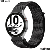 Armband 20 mm Suunto u de montre Zwart Nylon (Suunto 3, 3) goedkoop
