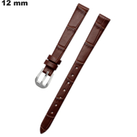 Verkauf 12mm echtes Lederarmband Braun für Uhr