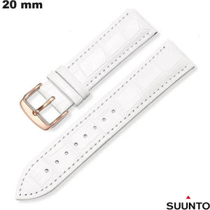 Echte leren smartwatchband wit 20mm Suunto goedkoop