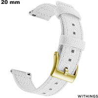 Armband Textil Weiß 20mm Withings Smartwatch von hoher Qualität